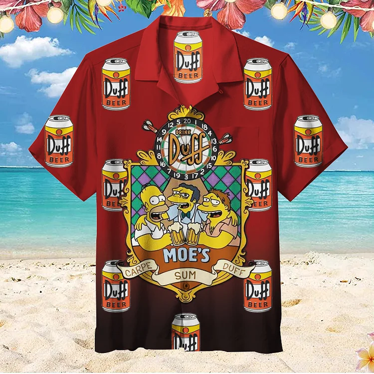 The Simpsons Duff Beer |  Hawaiian Shirt