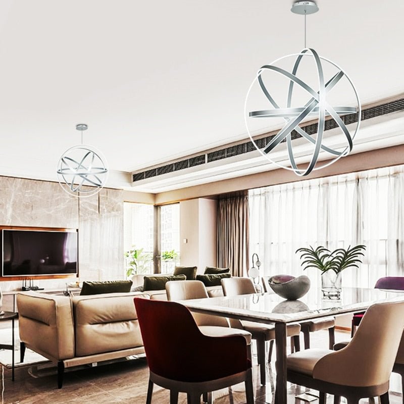Modern Creative Earth-shaped Pendant Lights Round 5Rings Hanglamp LOFT Industrial Lamp Lustres Nordic Light Fixtures