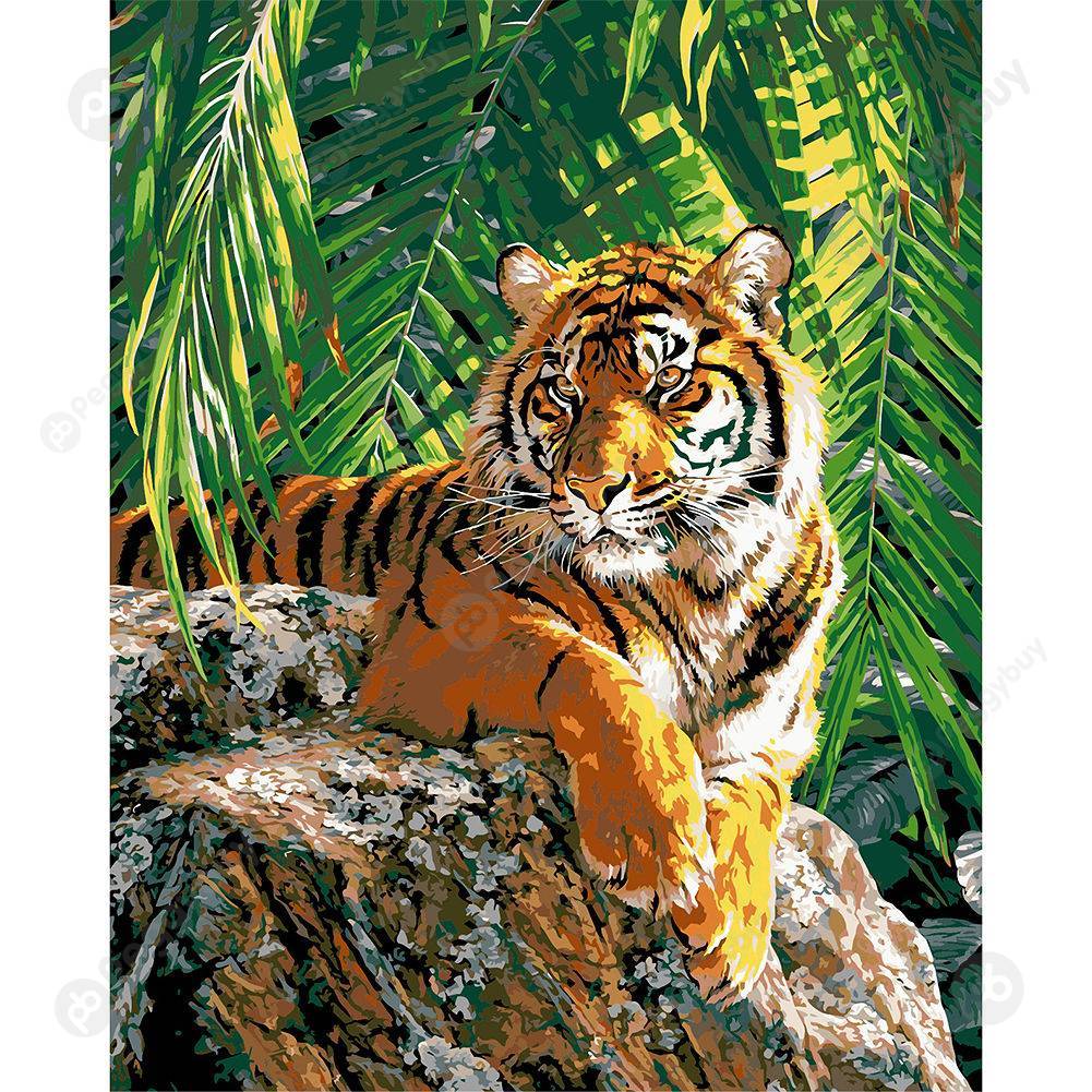 

40*50CM Paint By Numbers-Tiger Hand, 501 Original