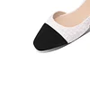 20mm Women&lsquo;s Classic Knit Flat Pumps Closed Round Toe Splicing Casual Shoes