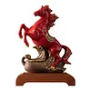 Ceramic horse statue a Chinese feng shui red horse ornament symbolizing good fortune in the Year of