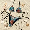 Leopard Print Lace-Up Sexy Bikini Swimsuit Set by Inlyline