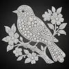 DIY Pearl Painting Bird for Home Wall Decor(25x25cm)