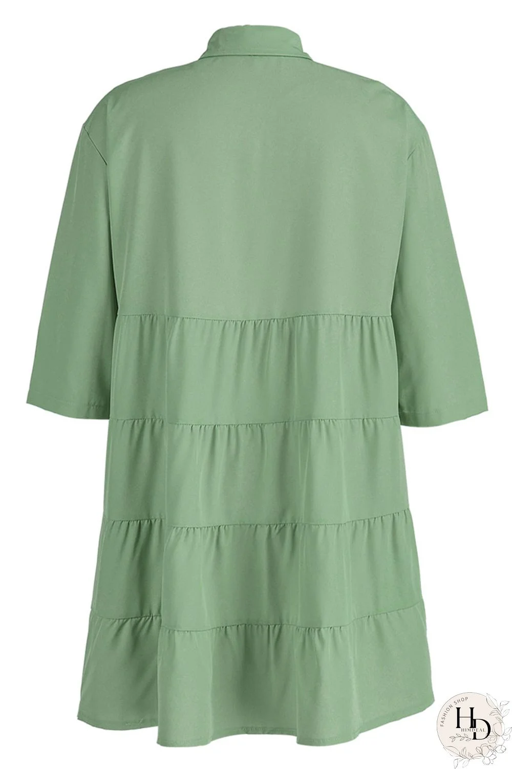 Black Casual Solid Patchwork Buckle Turndown Collar A Line Dresses