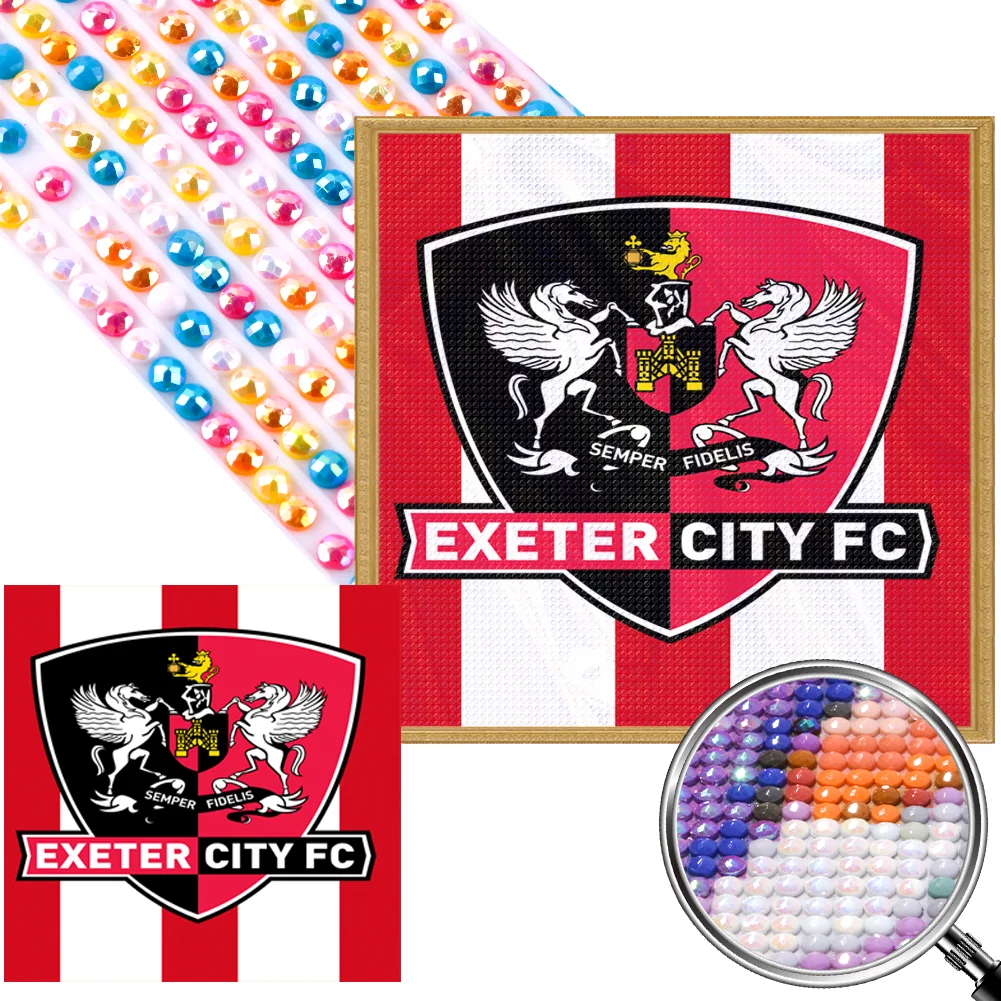 Partial AB Diamond Painting - Full Round Drill - Exeter City F.C.(Canvas|55*55cm)
