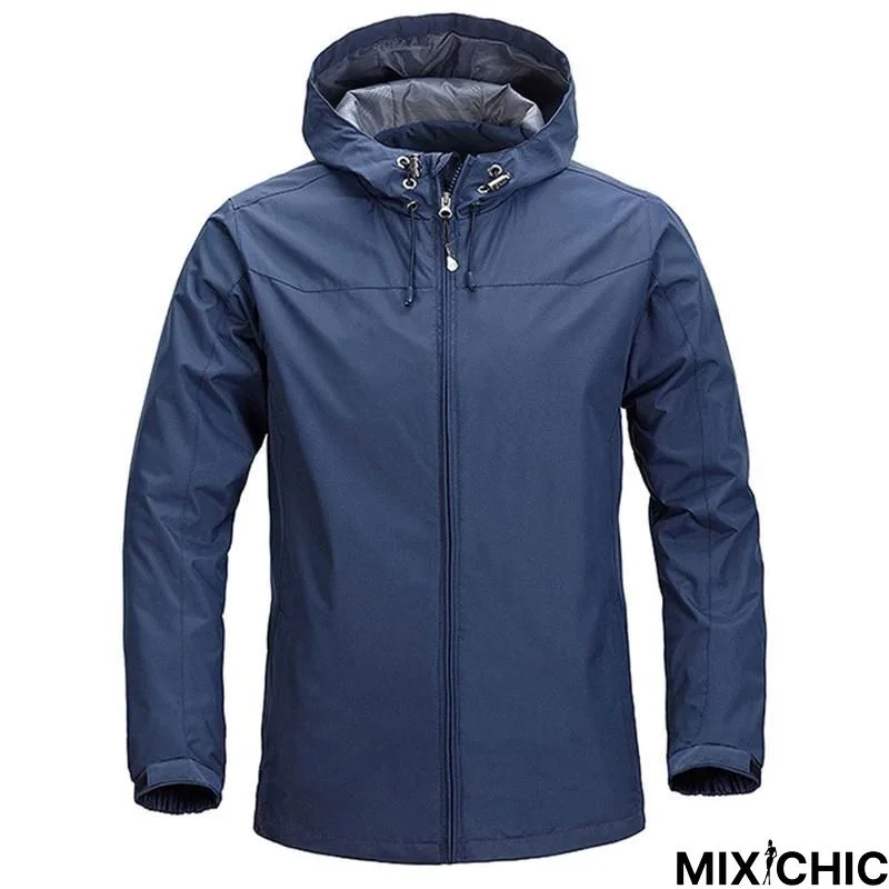 Men Windproof Waterproof Outwear Windbreaker Coat Casual Hoodies Jacket