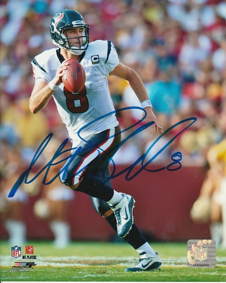 MATT SCHAUB SIGNED HOUSTON TEXANS QUARTERBACK 8x10 Photo Poster painting #1 NFL EXACT PROOF!