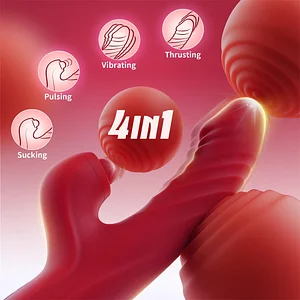 Thrusting G Spot Vibrator Flapping Clitoral Stimulator Dildo For Women