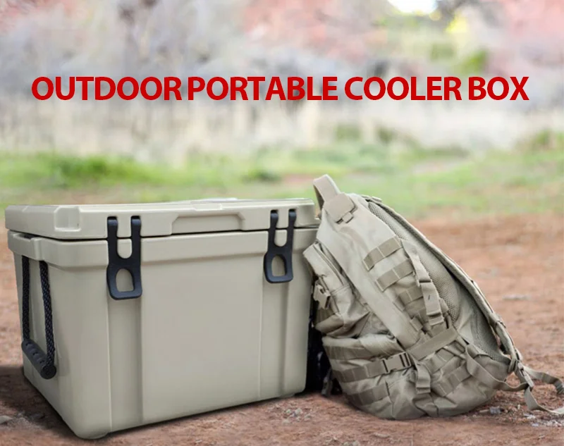 CB1001-Customized Wholesale Portable Outdoor Fishing Roto Molded Insulated Champagne Wine and Beverage 50L Large ice Cooler Freezer