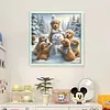 Golden Retriever Snowman-14CT Stamped Cross Stitch 40*40cm