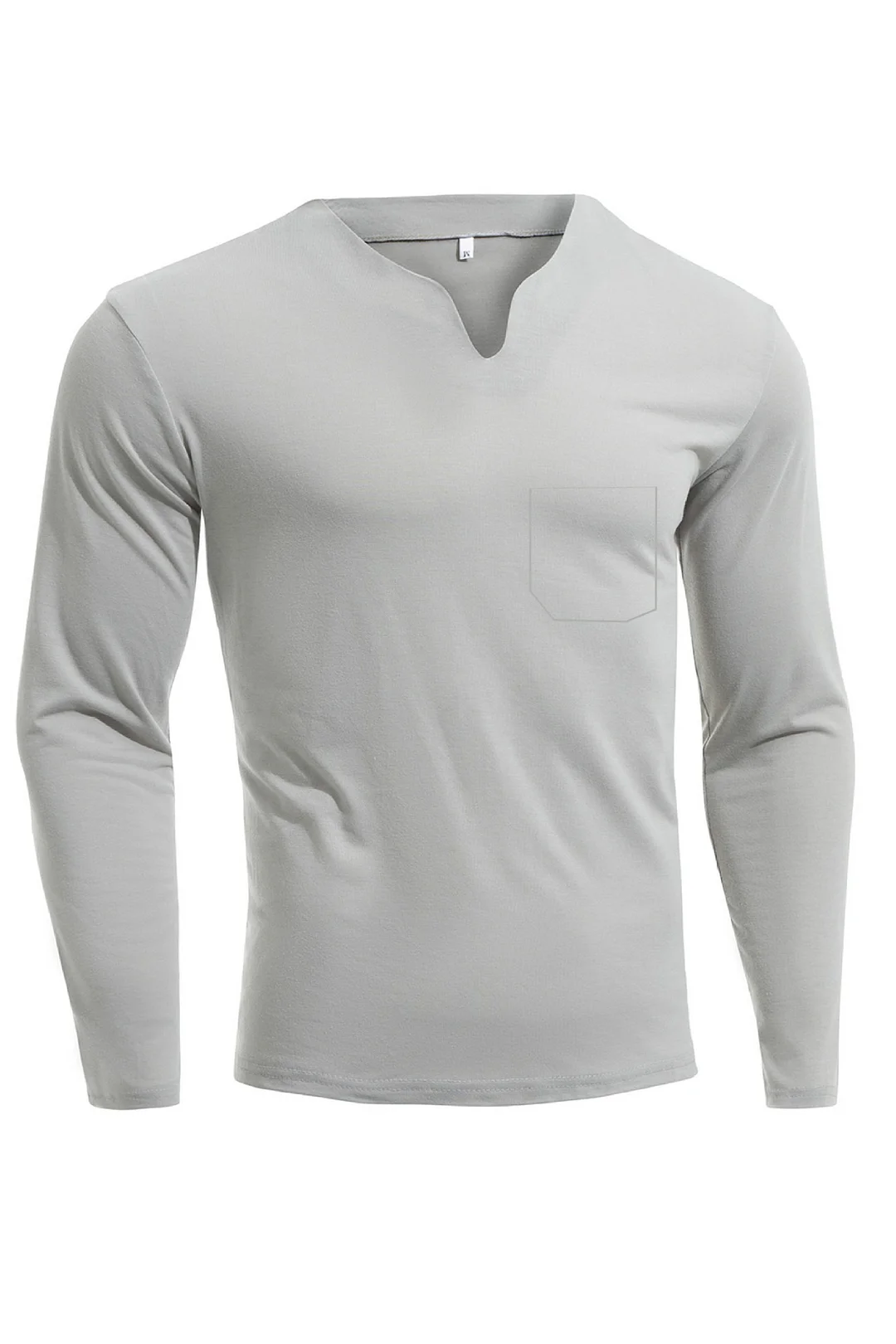 Uveng Uveng New Hot Fitness Plus-Size Sports T-Shirt Men's Elastic Comfortable Long-Sleeved Autumn V-Neck