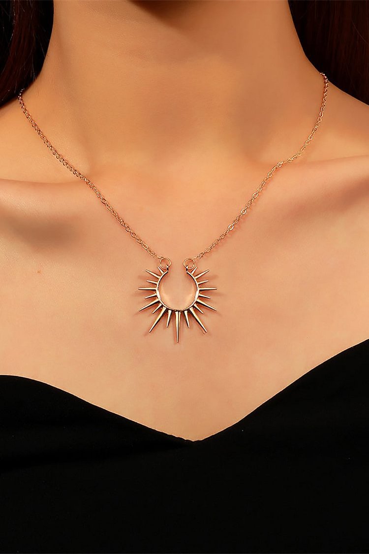 Alloy Sunflower Shape Chain Necklace