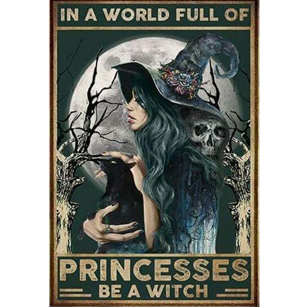 

Black Witch - 11CT Counted Cross Stitch - 40*55CM, 501 Original