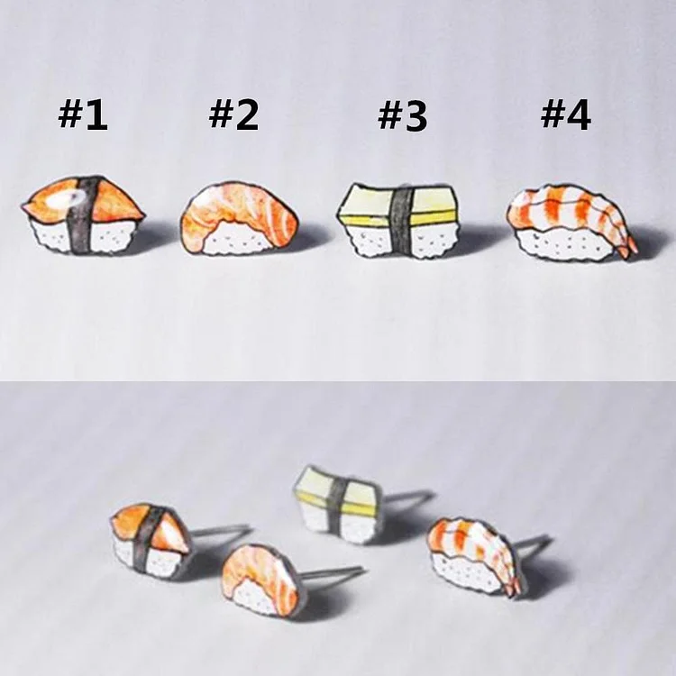 Alloy/Silver Cartoon Sushi Ear Stud/Ear Clip SP164823