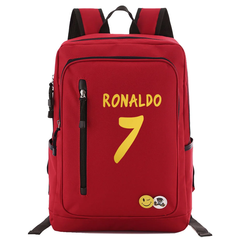 Buzzdaisy Product Title: Large Capacity Cristiano Ronaldo Square Backpack with Computer Protection Bag for 15-inch Laptop