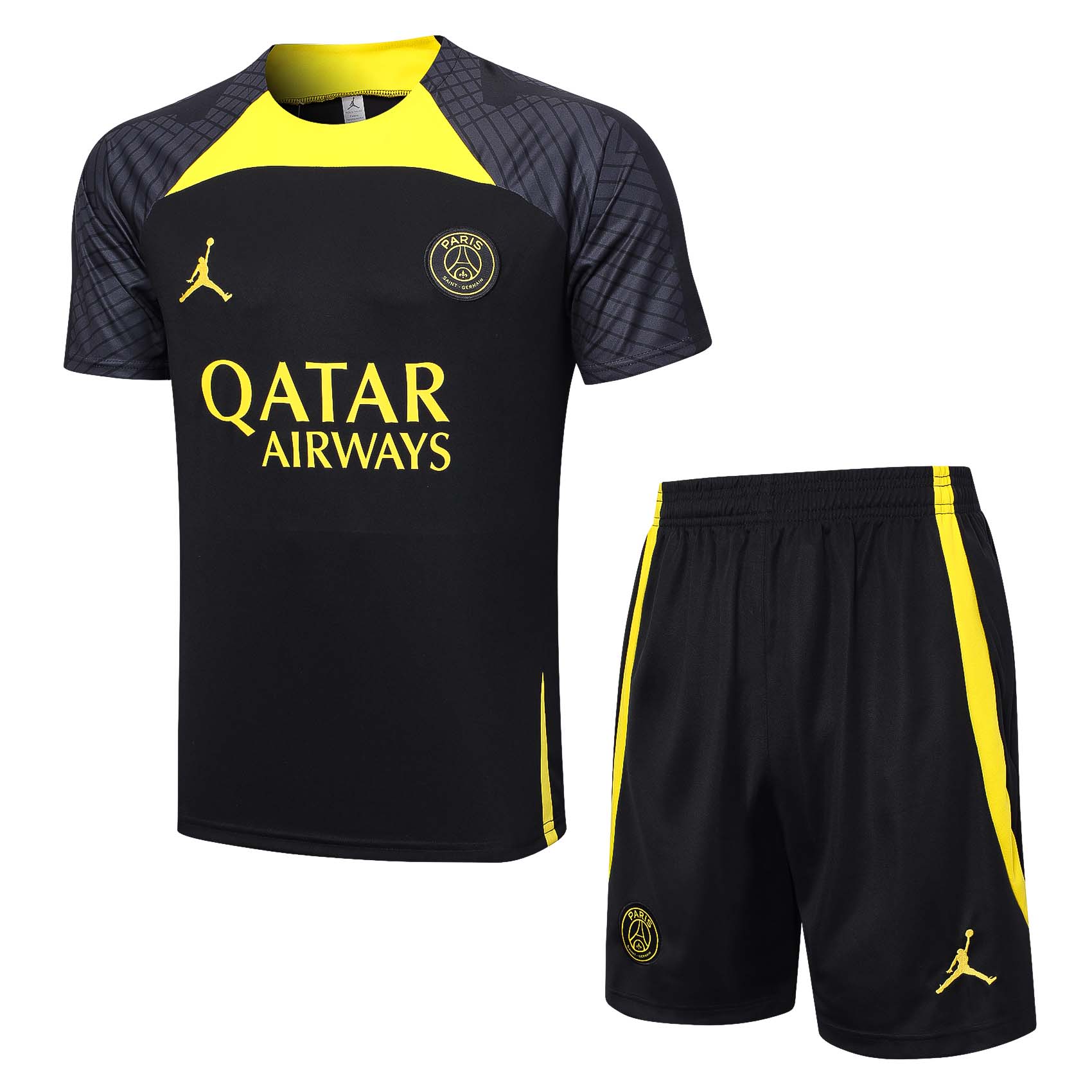 2023-2024 Paris Black Training SuitFootball Shirt 1:1 Thai Quality