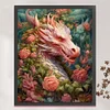 >SALE<Full Embroidery Eco-cotton Thread 11CT Print Flower Dragon Cross Stitch 50x60cm