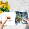 6Pcs Diamond Painting Deer Greeting Cards Christmas Cards