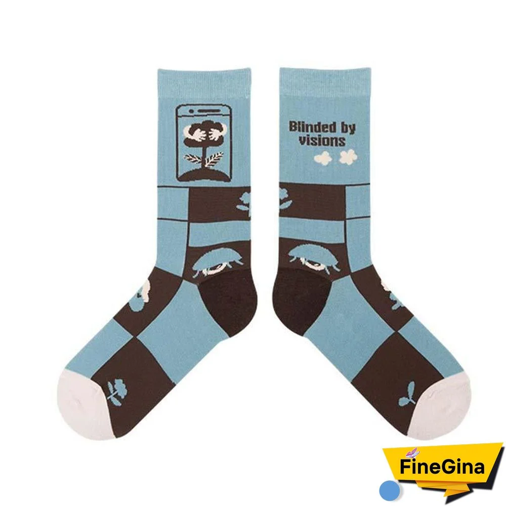 Illustration Pattern Socks