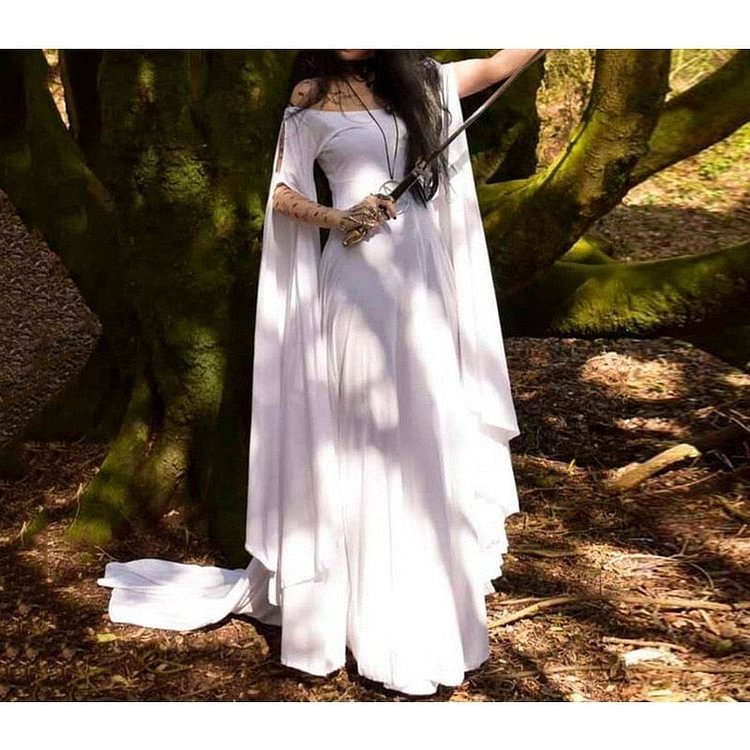Cosplay Costume for Women Medieval Style Elf Dress Loose Casual Long Sleeve 5Color Elegant Elf Queen Magic Dresses - BlackFridayBuys