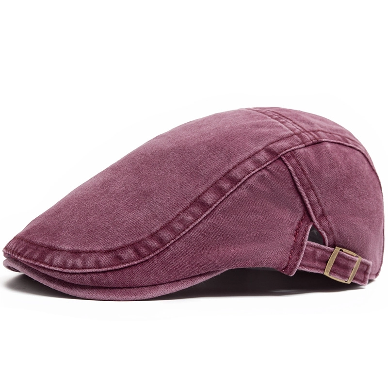 Unisex Retro Solid Color Curved Eaves Baseball Cap