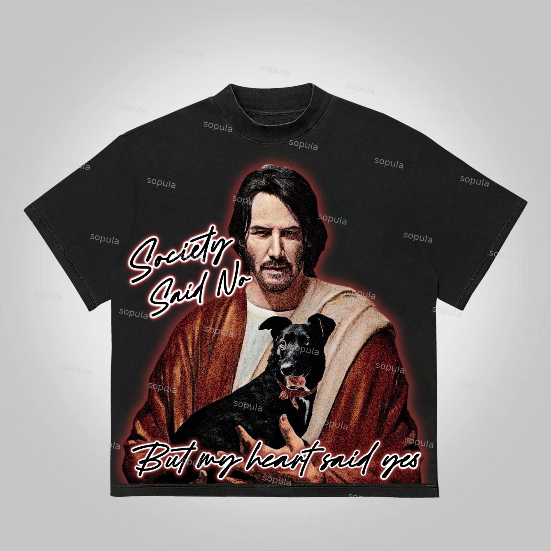 Sopula Meme-Inspired Character Graphics With Humorous Slogans Cotton T-Shirt - SOPULA