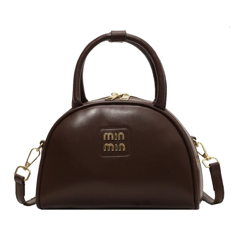 Pongl Pongl Female Inclined Cross Bag 2023 New Autumn And Winter Style Retro Niche Design Single Shoulder Bag Advanced Sense Portable Shell Bag