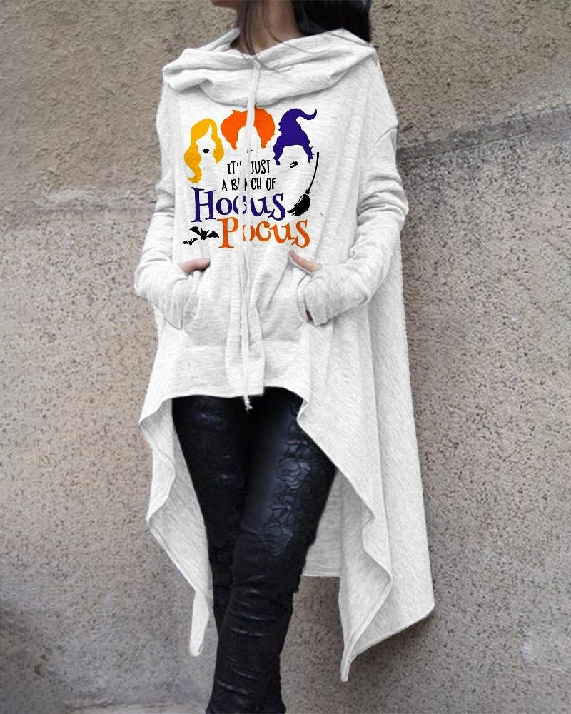 Women's Halloween Witch Print Sweatshirt
