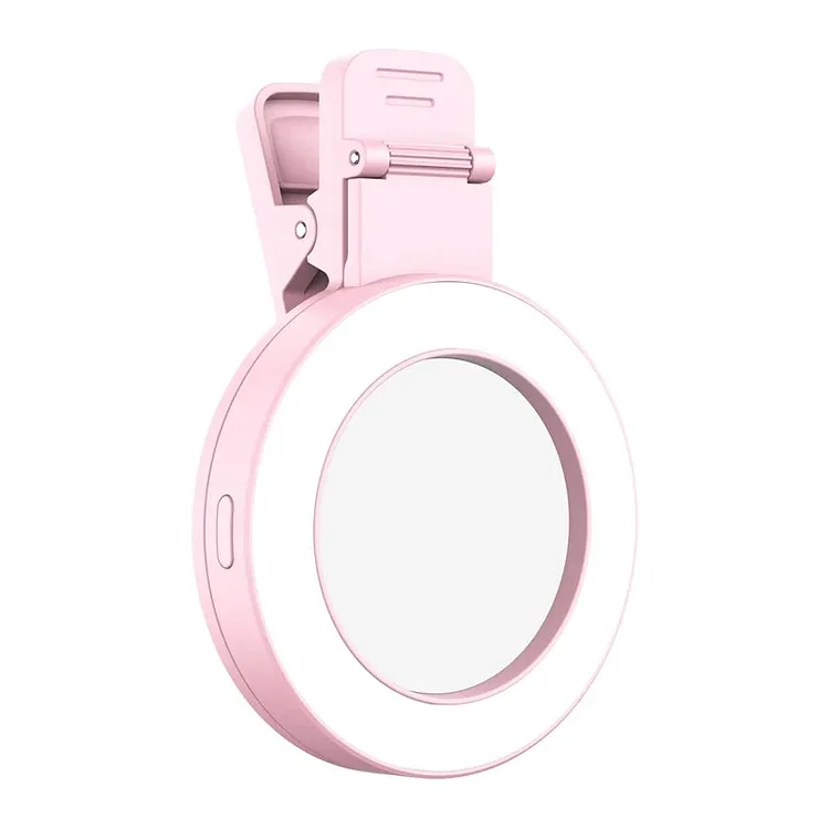 Clip-on Ring Light with Makeup Mirror & Remote Control