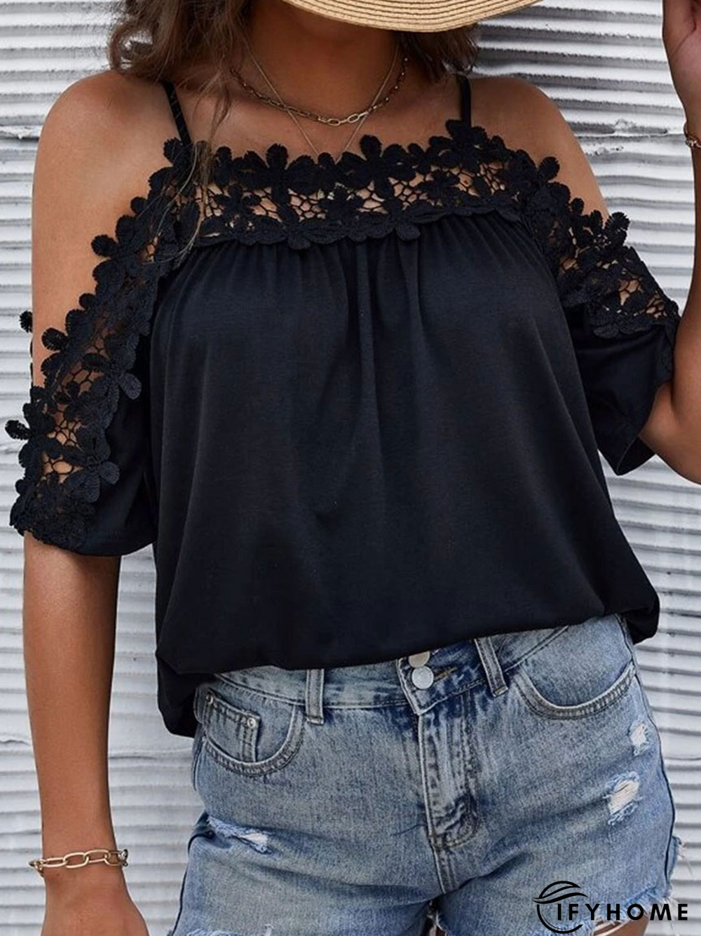 Plain Loose Spaghetti Casual Top | IFYHOME
