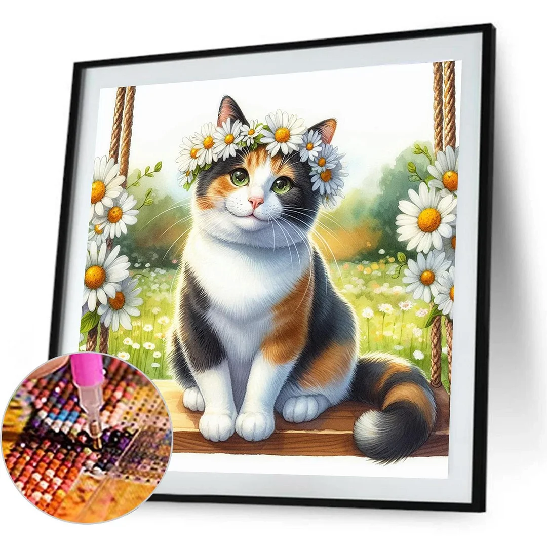 Diamond Painting - Full Round Drill - Cat(Canvas|Canvas|40*40cm)