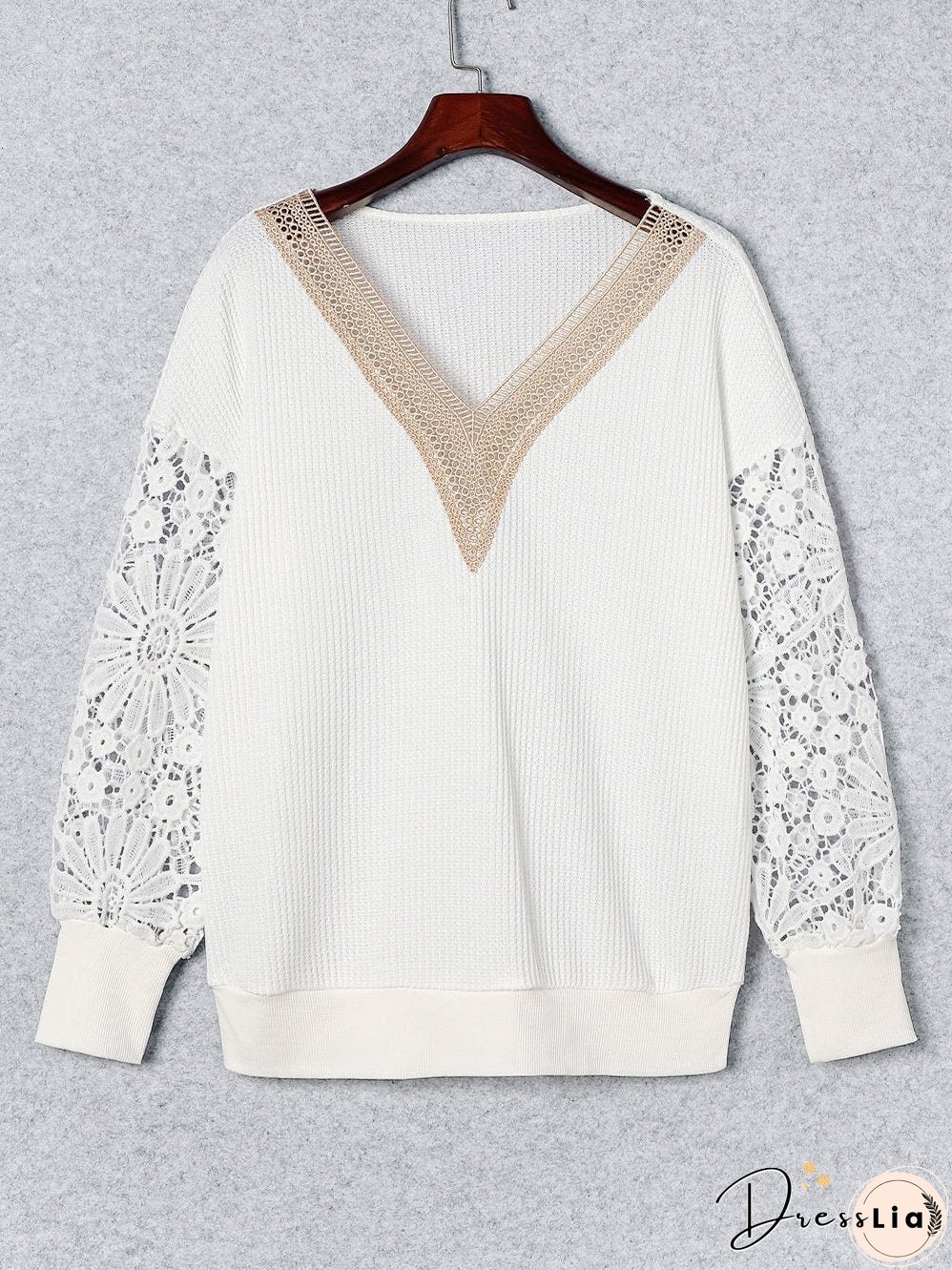 Floral Butterfly Long Sleeve V-Neck Top