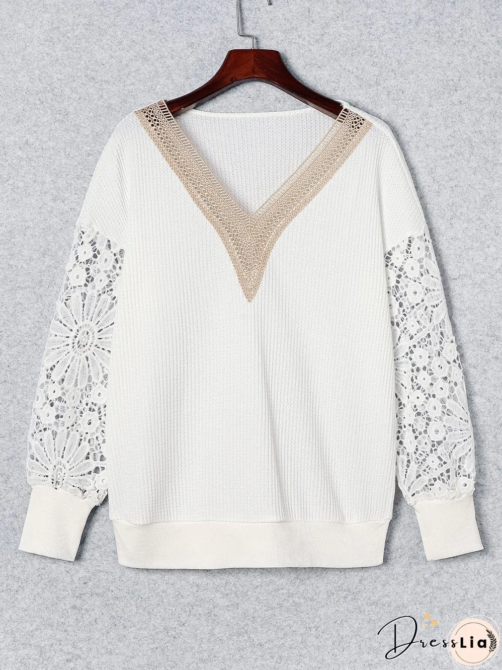 Floral Butterfly Long Sleeve V-Neck Top