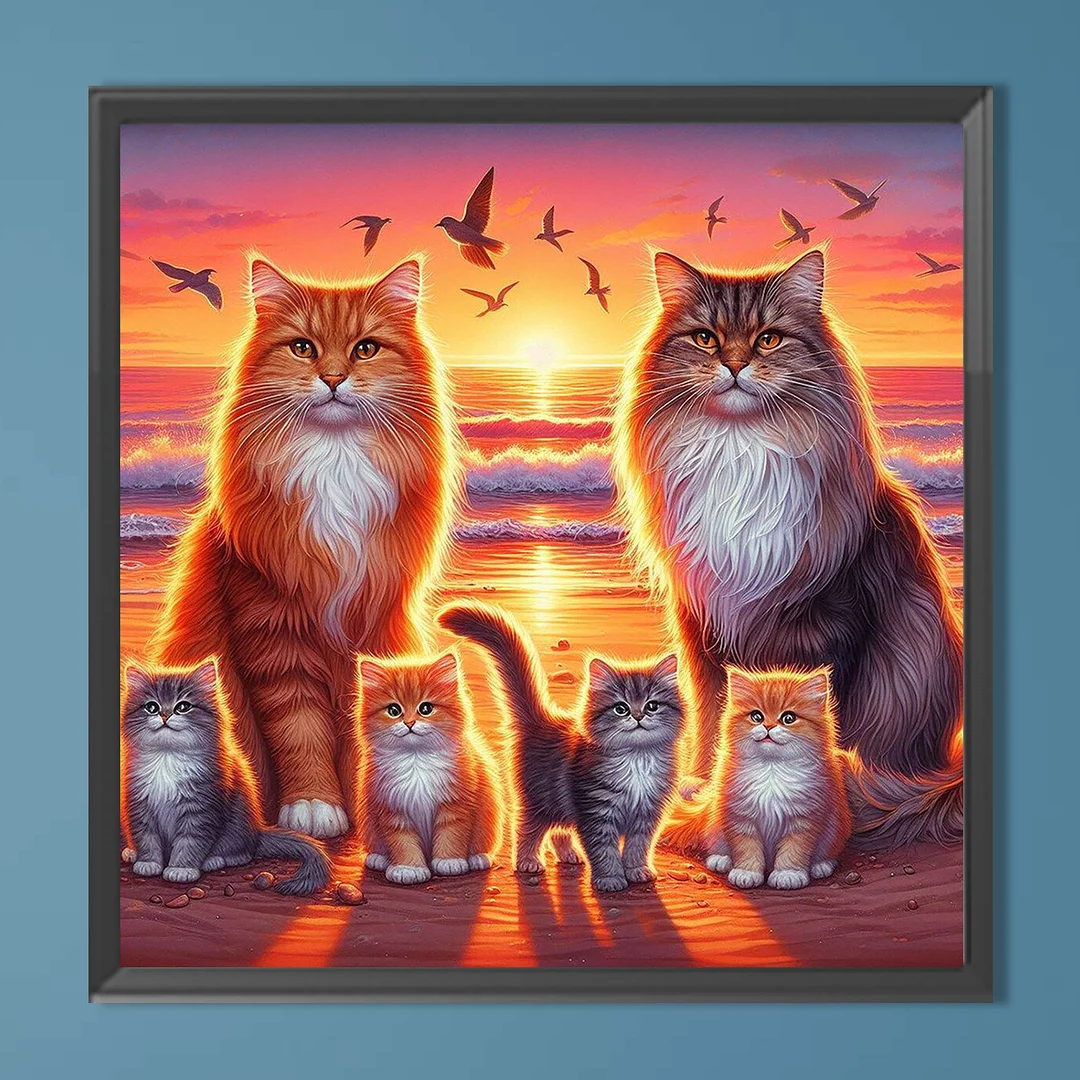 Diamond Painting - Full Round Drill - Cat(Canvas|Canvas|40*40cm)