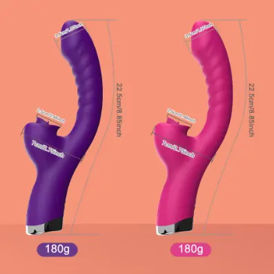 Vibrator pentru femei 2 &icirc;n 1 linge aparat clitoris stimulator G-Spot puternic Vibro Dildo baghetă clitoris feminin fraier jucării sexuale pentru adulți