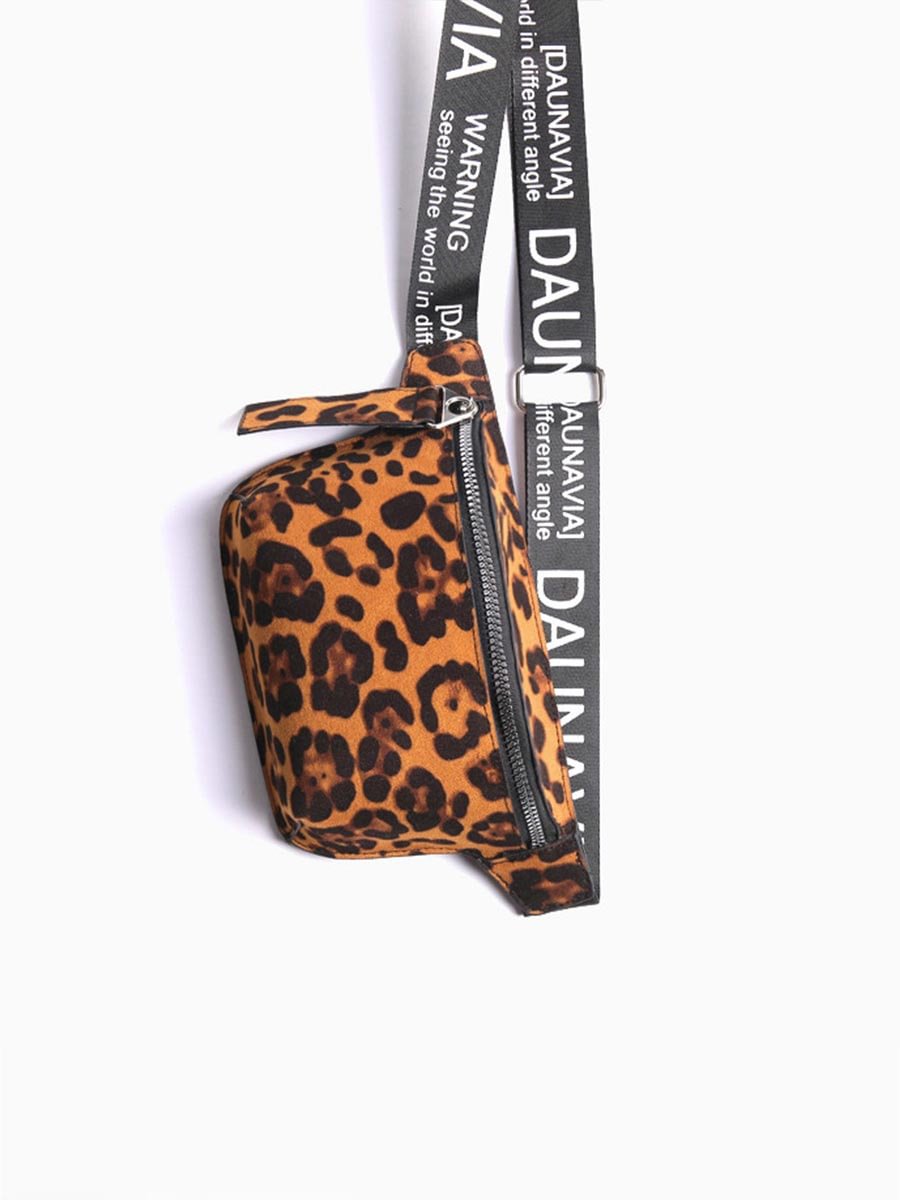 Mini Belt Bag Zip-up Print Chest Bag