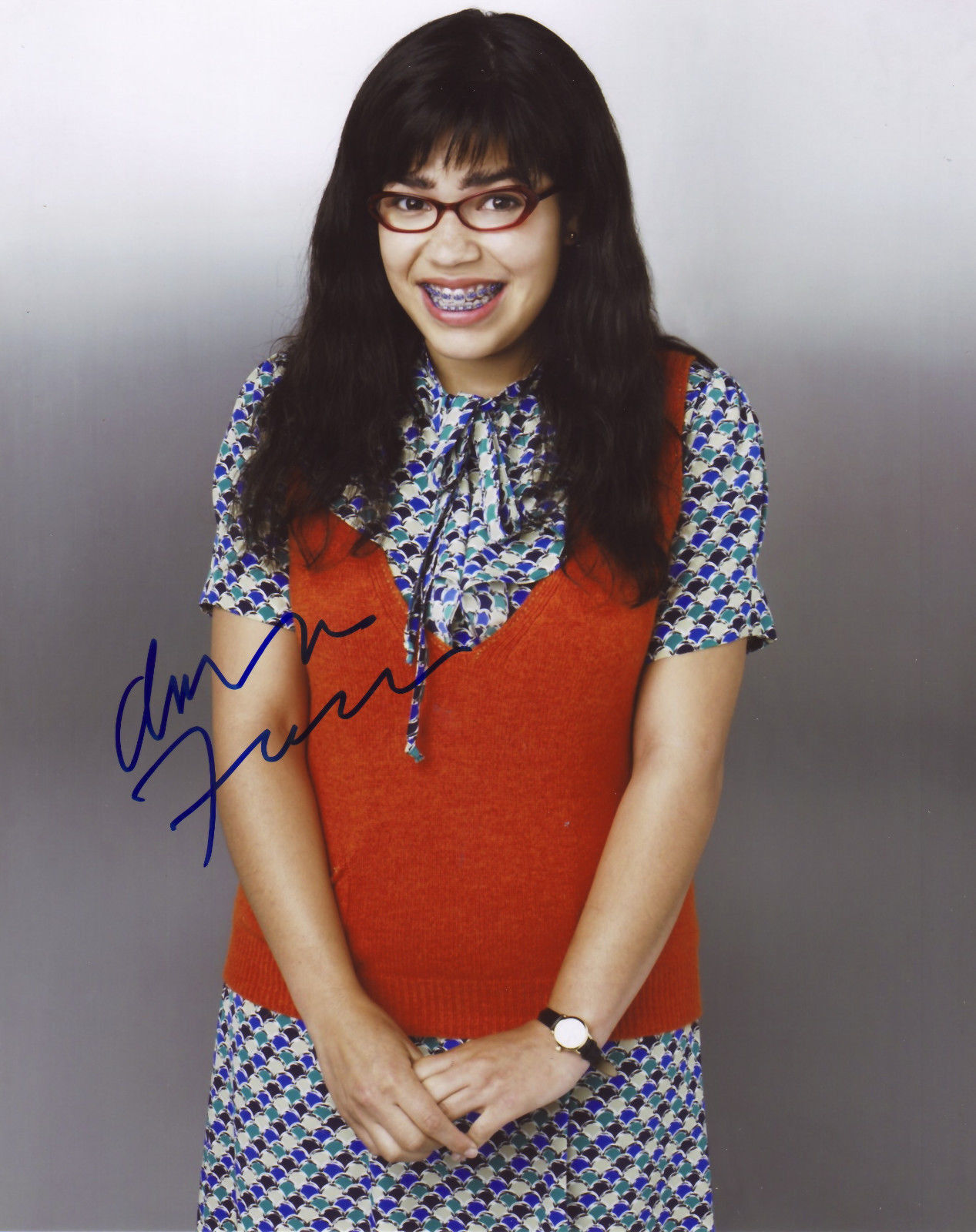 AMERICA FERRERA AUTOGRAPH SIGNED PP Photo Poster painting POSTER