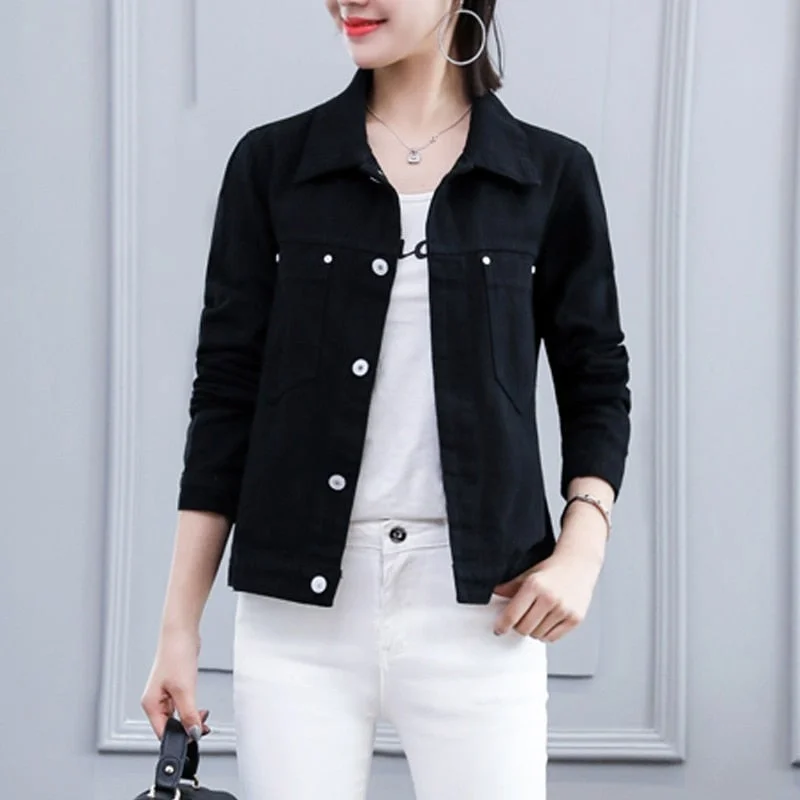 Jeans Jackets Women Coats 2019 Spring Jaqueta Feminina Loose Plus Size Chaqueta Mujer Casaco Female Woman Casual Denim Jacket
