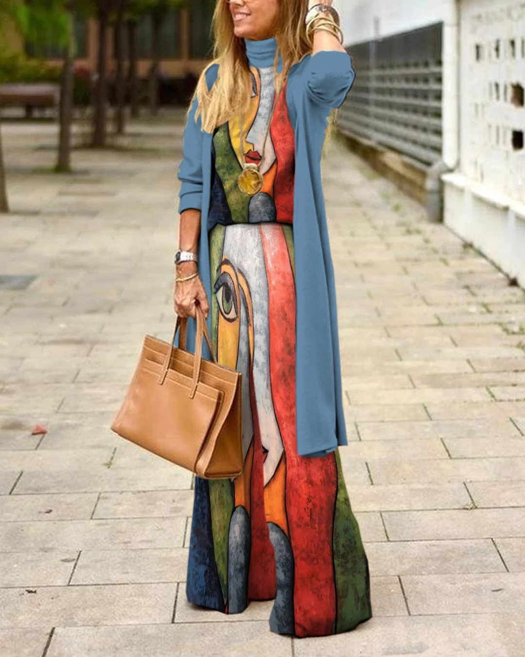 Herringbone Sweater Three-Piece Suit 49be