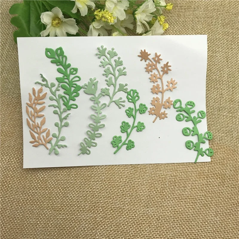 8pcs Leaves lace Metal Cutting Dies Craft Stamps die Cut Embossing Card Make Stencil