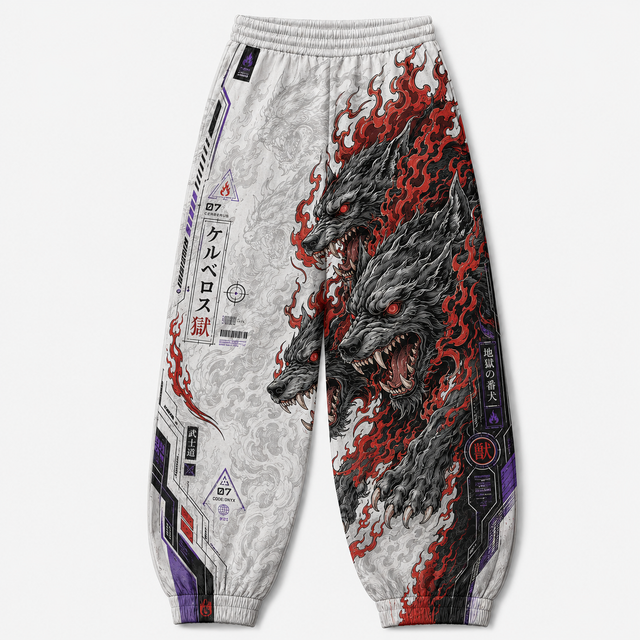 Red Dragon Cloud Techwear Jogger Pants