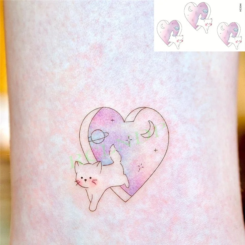 Waterproof Temporary Tattoo Sticker ins Angel wings Cupid bear Cartoons cute Body Art flash tatoo fake tatto Women Men