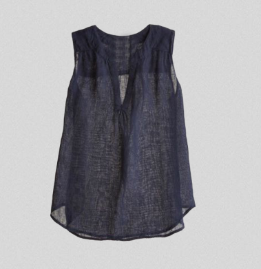 LINEN SHORT SLEEVE V-NECK SHIRT