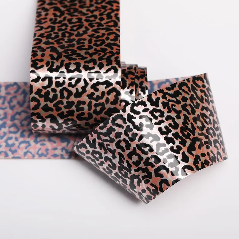 10Pcs/Set Colorful Nail Foil Stickers Mirror iridescent Effect Stickers Nail Art Transfer Foils Manicures Slider Decorations