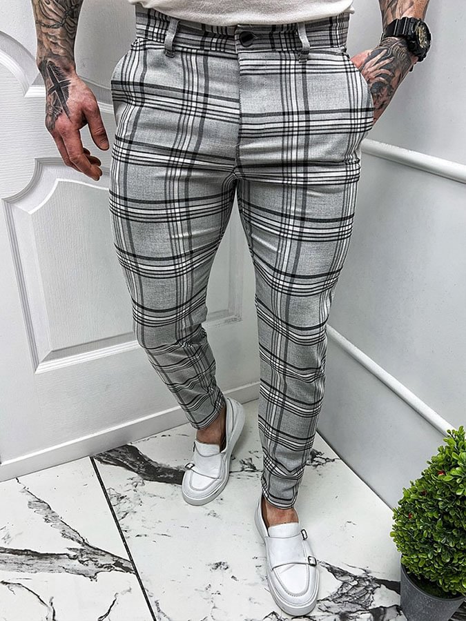 Men's Sporty Elegant Gray Pants