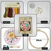 4pcs Seashells Conch Starfish-Long Stitch DIY Stamped Embroidery Kit 30x30cm with 20cm Embroidery Hoop tapestrymarket