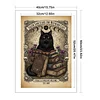 Black Cat And Book-11CT Stamped Cross Stitch 40*60cm/15.75*23.62in  tapestrymarket