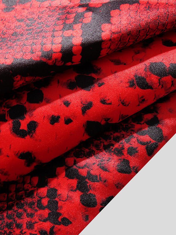 Aonga - Mens Snake Print Sleeveless Vest Waistcoat J aonga