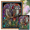 >SALE<Full Embroidery Eco-cotton Thread 11CT Printed Owl Cross Stitch Kit Artwork