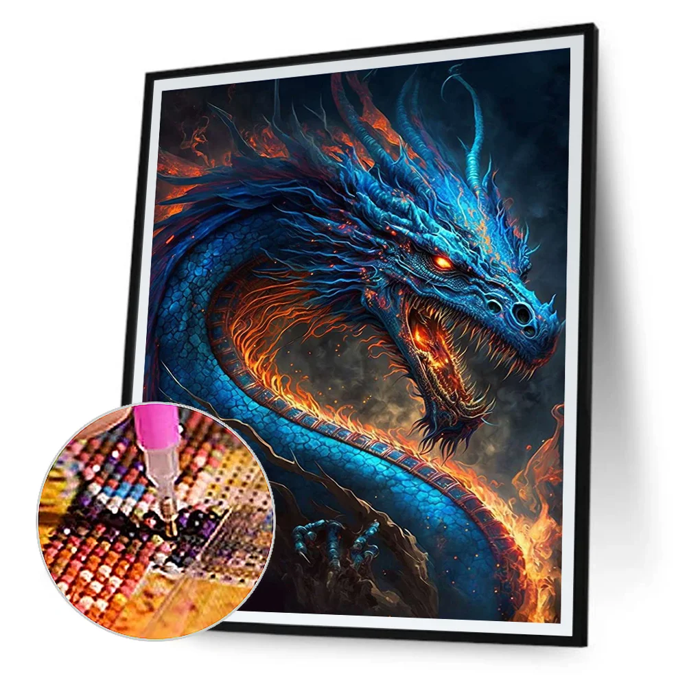 Diamond Painting - Full Round Drill - Dragon(30*40cm)